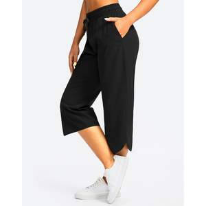 2025 femmes ample léger Capri pantalon avec poches jambe large décontracté randonnée voyage pantalon - Product Image 6