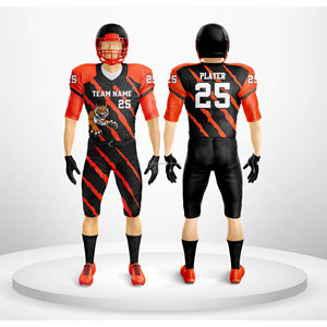 เสื้อทีมอเมริกันฟุตบอลพิมพ์ลายโลโก้ตามสั่ง ระบายอากาศได้ดี แขนสั้น สำหรับฝึกซ้อมและแข่งขัน - Product Image 4