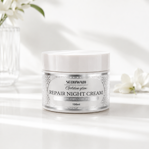 Crème de nuit réparatrice SEOHWABI, collagène coréen, beurre de karité, acide hyaluronique, crème hydratante profonde pour le visage, nourrissante toute la nuit, 100 ml - Product Image 1