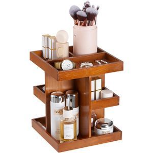 Natural Eco-Friendly Square Wooden <b>Makeup</b> Organizer <b>Box</b> High Quality Handmade Home Decor | Bulk Wholesale Housewarming - Product Image 2