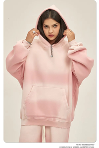 Sweat-shirts personnalisés pour hommes, coupe ample, à capuche, effet délavé, en molleton 100% coton écologique, 430 g/m², noir vintage - Product Image 5