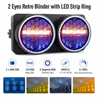2x50W Golden 128PCS RGB LED Trois bandes lumineuses flexibles DMX512 Auto/Master-Slave 8 bits à gradation linéaire pour effets de scène et public