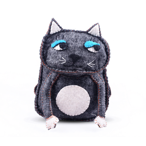 Student <b>Cat</b> <b>Backpack</b> with Felt Design - Product Image 1
