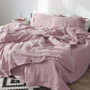 Ensemble de literie en lin Queen, doux, respirant, absorbant l'humidité, literie confortable, ensemble de draps 3 pièces - Product Image 4