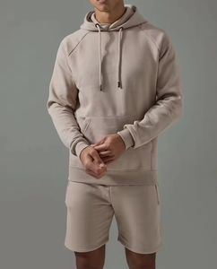 <b>Men's</b> Winter <b>Short</b> Windbreaker <b>Jacket</b> Set with Hoodies 100% Cotton Front Logo Plus Size OEM Service Factory Wholesale Price - Product Image 2