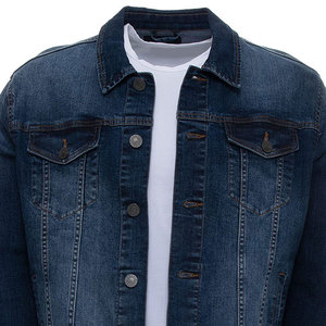 Chaqueta de mezclilla para hombre con logotipo personalizado de alta calidad a bajo precio, talla grande, transpirable, chaqueta de invierno personalizada para hombre - Product Image 5