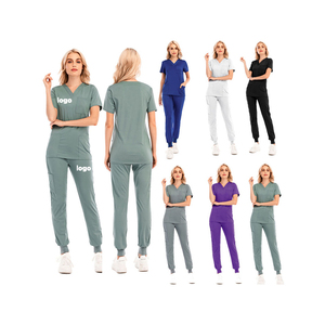 Derniers uniformes médicaux élégants unisexes OEM respirants à manches courtes pour infirmières, ensembles pour usage hospitalier - Product Image 2