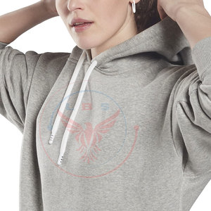 Ventes en gros de sweats à capuche surdimensionnés décontractés d'hiver pour femmes, design personnalisé, haute qualité, 100% coton, logo sur le devant - Product Image 4