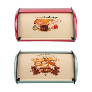 Caja de Pan Metálica Retro con Tapa Abatible, Contenedor Hermético para Almacenamiento de Pan, para Preservar la Frescura en la Cocina - Product Image 4