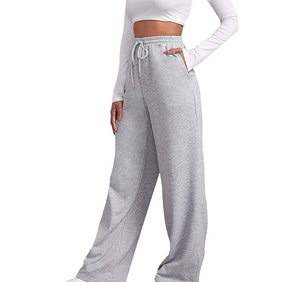 Wholesale <b>Oversized</b> <b>Sweatpants</b> Women High Waist <b>Sweatpants</b> Custom Logo Streetwear Fashion Fit - Product Image 5