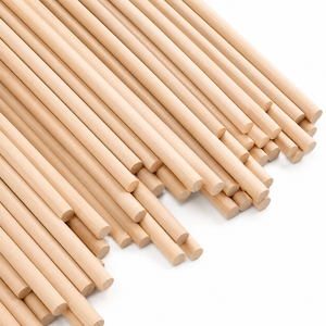 Varillas Redondas de Madera, Palos de Madera Natural Sólida para Manualidades y Proyectos de Carpintería, 1 Pulgada de Diámetro, 36 Pulgadas de Longitud - Product Image 1