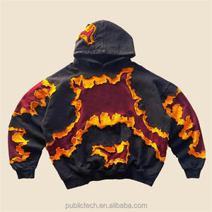 Hoodie streetwear oversize en coton pour homme, livraison rapide aux États-Unis - Product Image 3