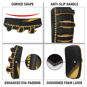 Protectores de Patadas Unisex de Cuero Vacuno para Entrenamiento de Boxeo, Taekwondo y Muay Thai - Almohadillas de Patadas y Protectores de Brazo Duraderos - Product Image 5