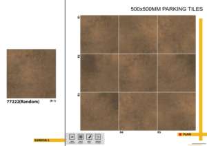 Dalles de stationnement extérieures résistantes aux chocs 50x50 cm, adaptées aux zones de stationnement nécessitant des performances de surface élevées et une texture de sécurité. - Product Image 3