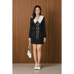 Robe élégante et moderne pour femme, style marin classique CELINA - Ensemble à manches longues - Style bureau d'inspiration vintage - Vente en gros Vietnam - Product Image 1