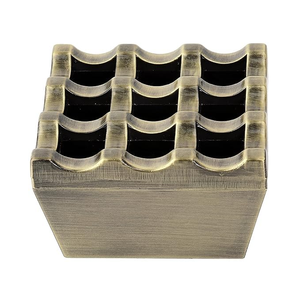 Cenicero de Escritorio Cuadrado de Aluminio Vintage con Diseño de Ondas, Marca TELOVER ENTERPRISES de Uttar Pradesh para Uso Doméstico - Product Image 4