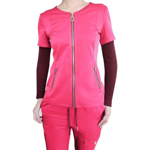 High Quality Fairly Used Woven Medical <b>Scrubs</b> Set Women Hospital Uniform Nursing <b>Scrub</b> Suit Breathable Comfortable Customizable - Product Image 1