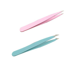 Pincettes professionnelles en acier inoxydable à pointe droite réutilisables de haute qualité pour sourcils et cils volumineux ANAAIF - Product Image 4