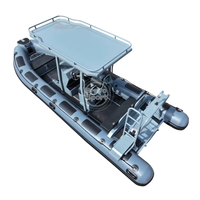 Bateau pneumatique rigide à double coque en aluminium RHIB660 de 22 pieds, certifié CE, en Hypalon PVC Orca, pour usage familial