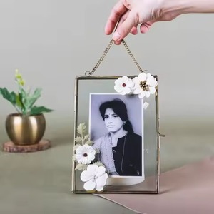 Luxury Metal Glass Photo <b>Frame</b> Wall Display <b>Picture</b> Holder Home Interior Decor - Product Image 2