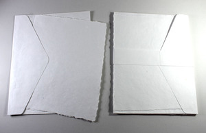 Material Escolar, Papel Ecológico Blanco de 250 Gsm con Borde Decorativo, Sobre a Juego, Papel Reciclado Hecho a Mano con Fibra de Algodón - Product Image 3