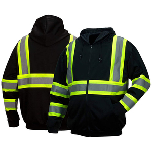 Vestes de sécurité personnalisées avec logo, nouveau design, haute qualité, hiver, résistantes, haute visibilité, réfléchissantes, en toile, pour hommes - Product Image 3