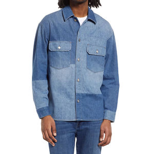 Camisa Casual de Mezclilla para Hombre, Manga Larga, Color Sólido, Diseño con Botones, Calidad Premium, Tela de Algodón Transpirable, Tallas Grandes - Product Image 2