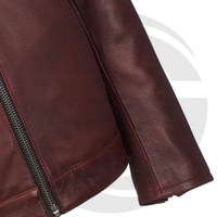 Chaqueta de Moda para Hombre de Primavera y Otoño, de Piel de Oveja, Casual, con Cierre, Cuello Alto Tejido, Talla Grande, Impermeable, con Logotipo Personalizado