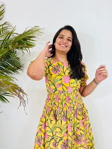 Robe longue en coton indien imprimée à la main, tunique indienne, robe indienne pour femme, prix d'usine, collection 2026 à succès - Product Image 2