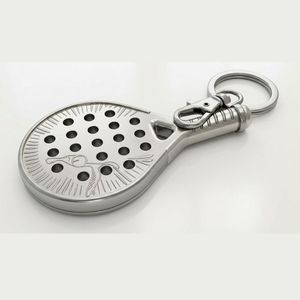 ของขวัญส่งเสริมการขายที่ทนทาน พร้อมโลโก้ที่ปรับแต่งได้ตามต้องการ พวงกุญแจรูปไม้แบดมินตันยางแบบกำหนดขนาดเองได้ ดีไซน์นูน 2 มิติ - Product Image 2