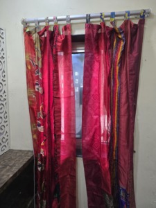 Modern Vintage Silk Sari Rope Rod Pocket Floral <b>Curtain</b> Customizable Exterior Full Light Shading Skylight <b>Window</b> Shade Home - Product Image 5