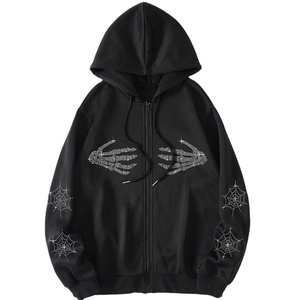 Bon fabricant de sweats à capuche pour hommes avec strass, entièrement personnalisables, tendance, anti-rides, de haute qualité. - Product Image 1