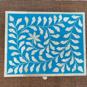 Caja de Joyería Decorativa Hecha a Mano con Diseño Marroquí de Flor de Amor con Incrustaciones de Hueso Ecológica, Decoración para Mesa del Hogar, Año Nuevo - Product Image 1