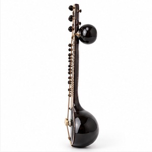 Sitar Acústico Tradicional Indio con 7 Cuerdas Principales y 9 Cuerdas Simpáticas para Práctica de Música Clásica y Conciertos - Product Image 3