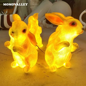 Factory <strong>Easter</strong> Lighted LED Bunnies Ornament Christmas <strong>Decoration</strong> Supplies <strong>Outdoor</strong> Resin Garden Rabbits Statue Rabbit - Product Image 5
