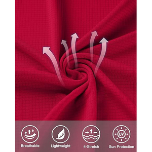 Camiseta de Compresión de Manga Corta para Hombre, Protección Solar UV SPF 50+, Secado Rápido, Color Rojo, para Natación y Surf, Venta al Por Mayor - Product Image 4