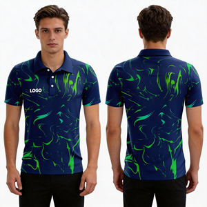 Custom OEM Logo Printed Sublimated <b>Polo</b> <b>Shirts</b> Polynesian Style Short-Sleeved <b>Polo</b> for Men - Product Image 5