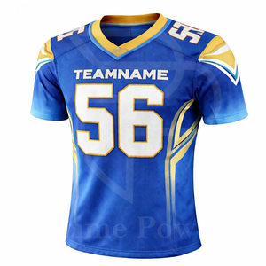 Wholesale Printed American Football Uniform Custom Jersey Pants Set 100% Polyester Breathable Summer Performance Sportswear OEM - Product Image 2