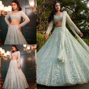 Lehenga Premium en Tissu Papillon avec Grand Volume et Superpositions Can Can – Tenue Ethnique Élégante pour Fêtes, Mariages et Cérémonies pour Femme - Product Image 2