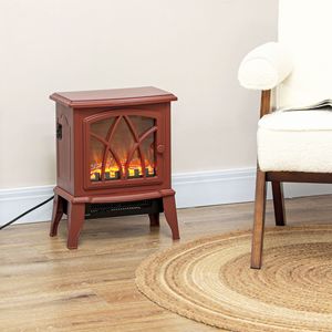 Caminetto Elettrico da 1500W con Fiamme Realistiche, Protezione da Surriscaldamento Integrata, Inserti per Stufa - Product Image 2