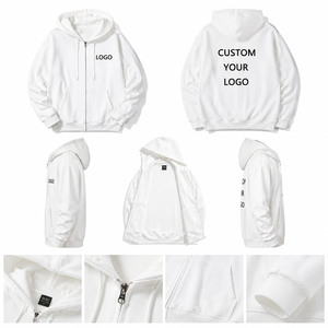 Nouveaux sweats à capuche zippés tendance pour femmes/hommes, unisexe, manches longues, sweat-shirt à capuche décontracté, vêtements de sport d'automne et d'hiver, 100% coton brodé - Product Image 4