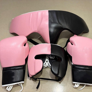 Ensemble de boxe professionnel en gros – Kits d'entraînement et de sparring en cuir véritable de vachette - Product Image 1