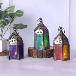 Traditional Iron Color <b>Glass</b> <b>Lantern</b> Unique Design Mini Color <b>Glass</b> <b>Lantern</b> Decorative <b>Glass</b> <b>Lantern</b> Vintage <b>Glass</b> <b>Lantern</b> - Product Image 1