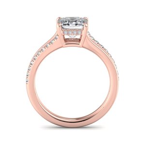 925 Silver With Asscher Cut Moissanite Diamond <b>Split</b> Band Birthday Gift for Women <b>Ring</b> - Product Image 4