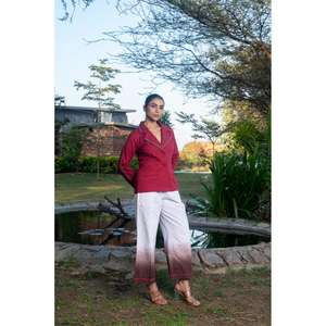 Ensemble coordonné blazer élégant pour femme, pantalon large tie-dye avec veste, tenue moderne pour le bureau ou les occasions décontractées - Product Image 2