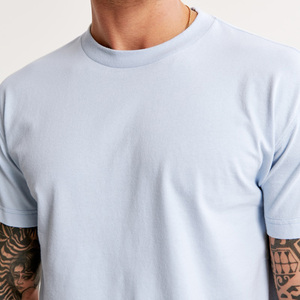 T-shirt homme slim fit personnalisé 95% coton 5% élasthanne, ourlet incurvé, col rond, pour musculation et fitness - Product Image 6