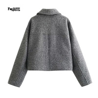 Nouvelle Collection 2026 – Veste Courte Décontractée en Peau de Mouton Écologique pour l'Hiver, Fermeture Éclair, Col Rabattu, Respirante, Tricotée, Qualité Supérieure
