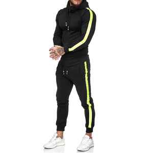 Survêtement personnalisé de haute qualité pour hommes, tenue décontractée, ensemble 2 pièces avec pull intégral pour la gym - Product Image 6