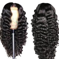 Perruques en cheveux humains vierges ondulés brun cuivré foncé, effet naturel, densité 180 %, avec dentelle HD 13x6, sans colle, pour femmes, vente en gros