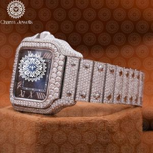 Reloj de Lujo para Hombre Charm_Jewells, de Acero Inoxidable, Caja Cuadrada, Esfera Analógica de 40 mm, Cierre Oculto con Botón, Mecánico, con Cristal de Zafiro - Product Image 5